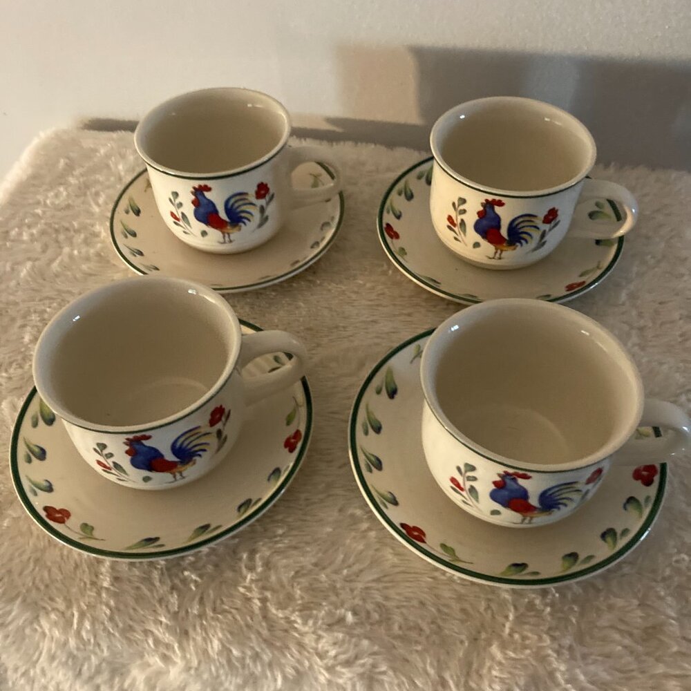 International Tableworks "Provence" Cup & Saucer Sets (4)